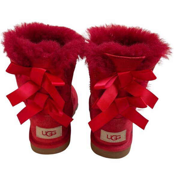UGG Toddler Bailey Bow Boots (Red) - Size 10 - Picture 1 of 9